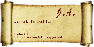 Jenet Aniella névjegykártya